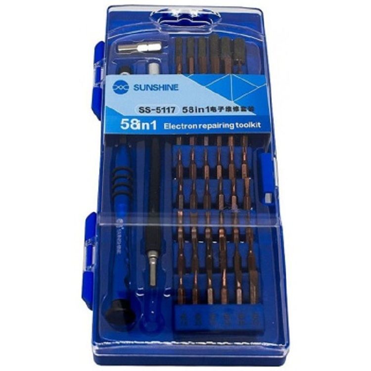 پیچ گوشتی سانشاین مدل ss 5117 مجموعه 58 عددی
